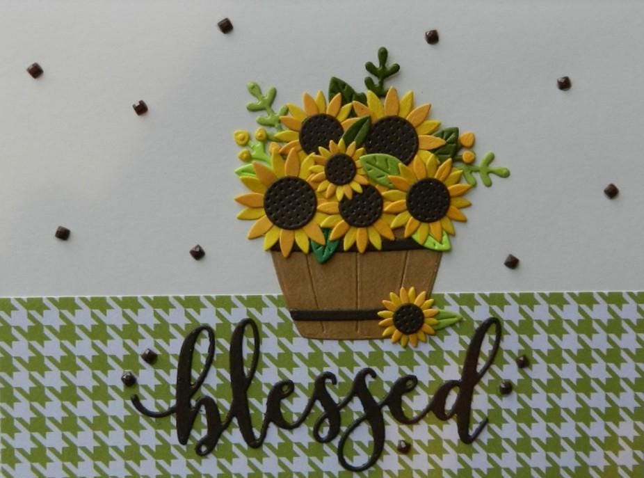 Friendship Sunflower Bouquet Handmade Card