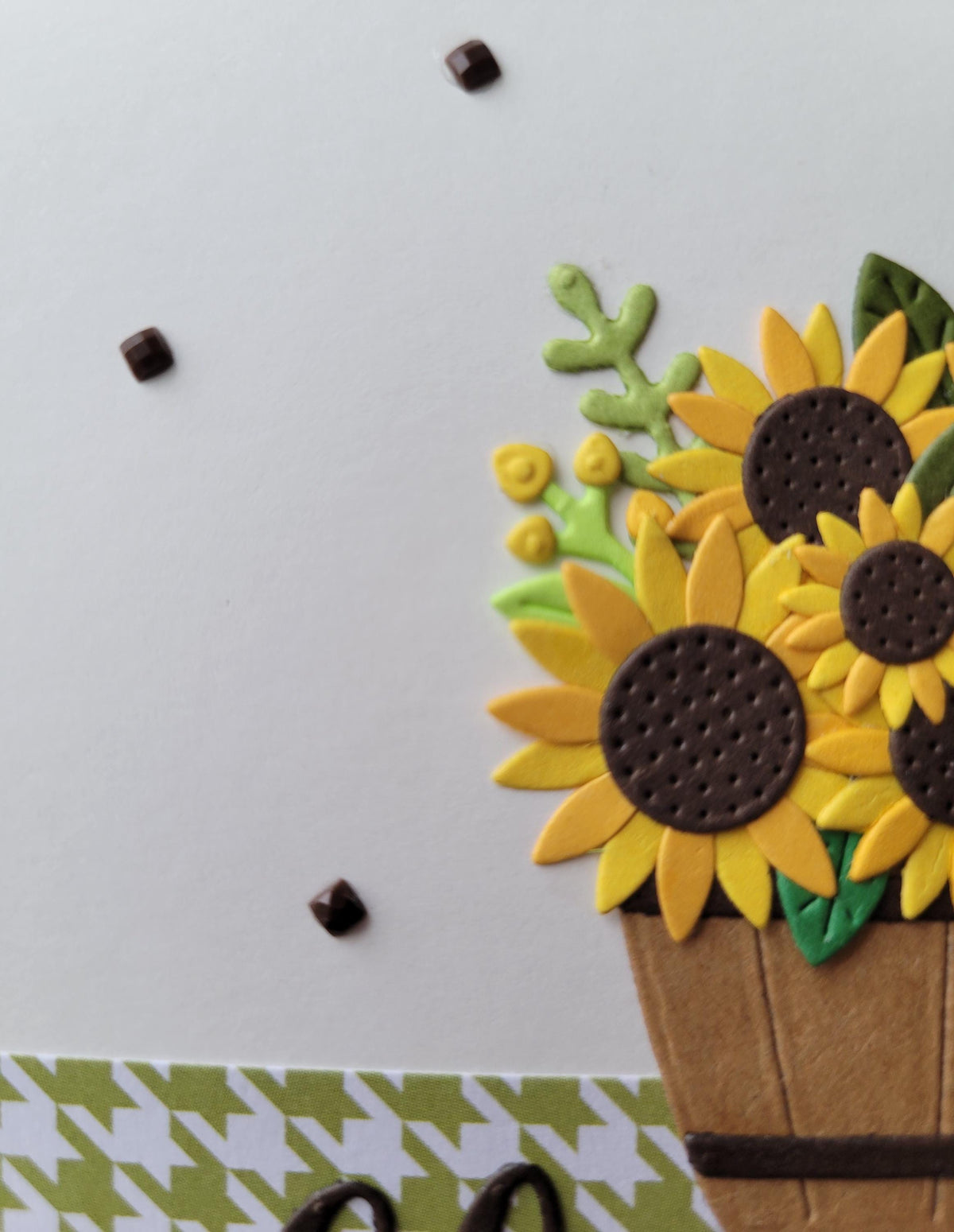 Friendship Sunflower Bouquet Handmade Card