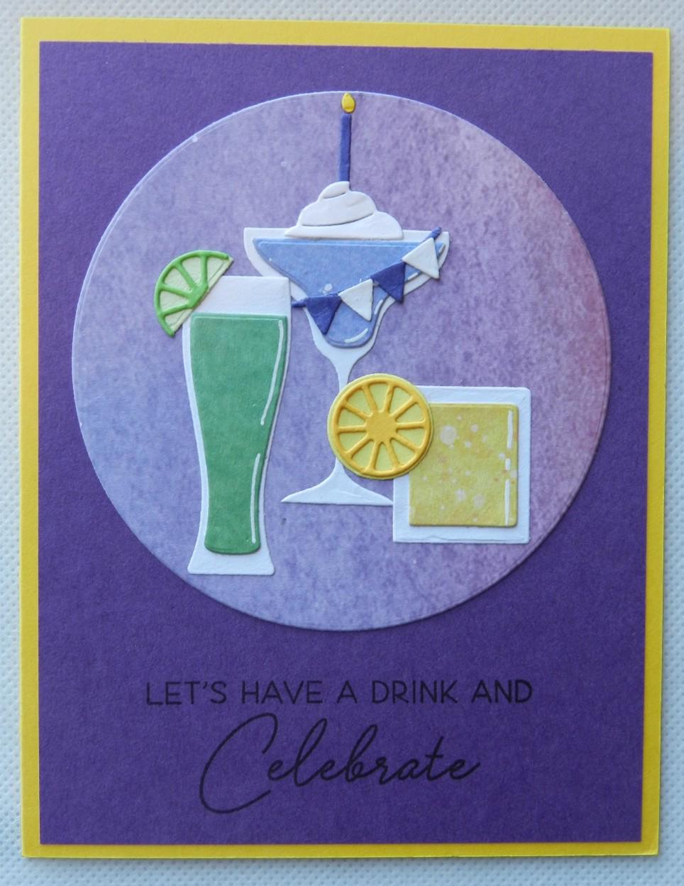Festive Cocktail Birthday Card