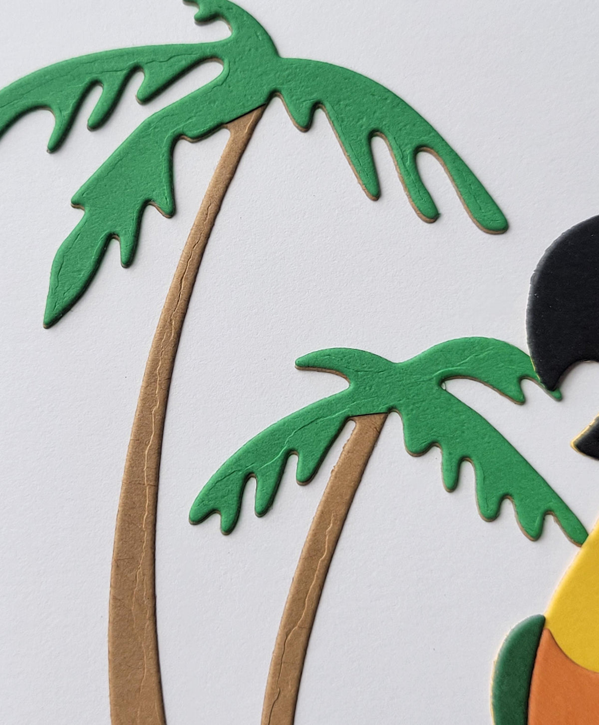 Handmade Tropical Parrot Birthday Card