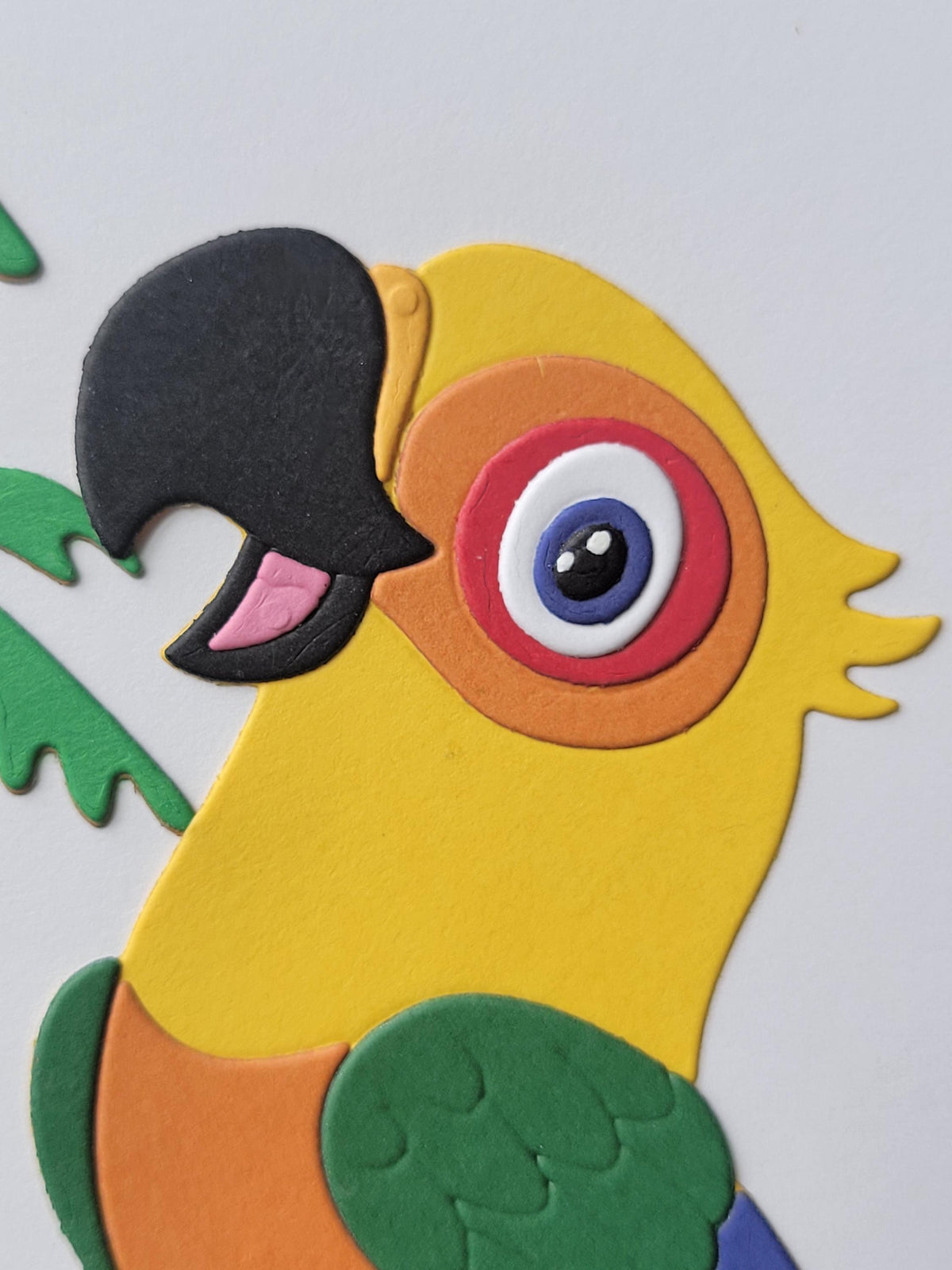 Handmade Tropical Parrot Birthday Card