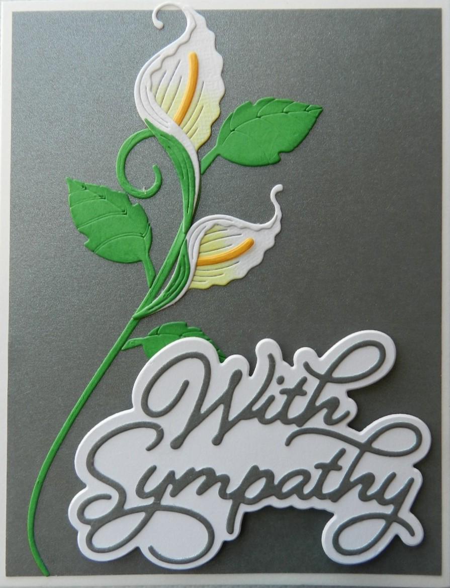 Peace Lily Condolence Card