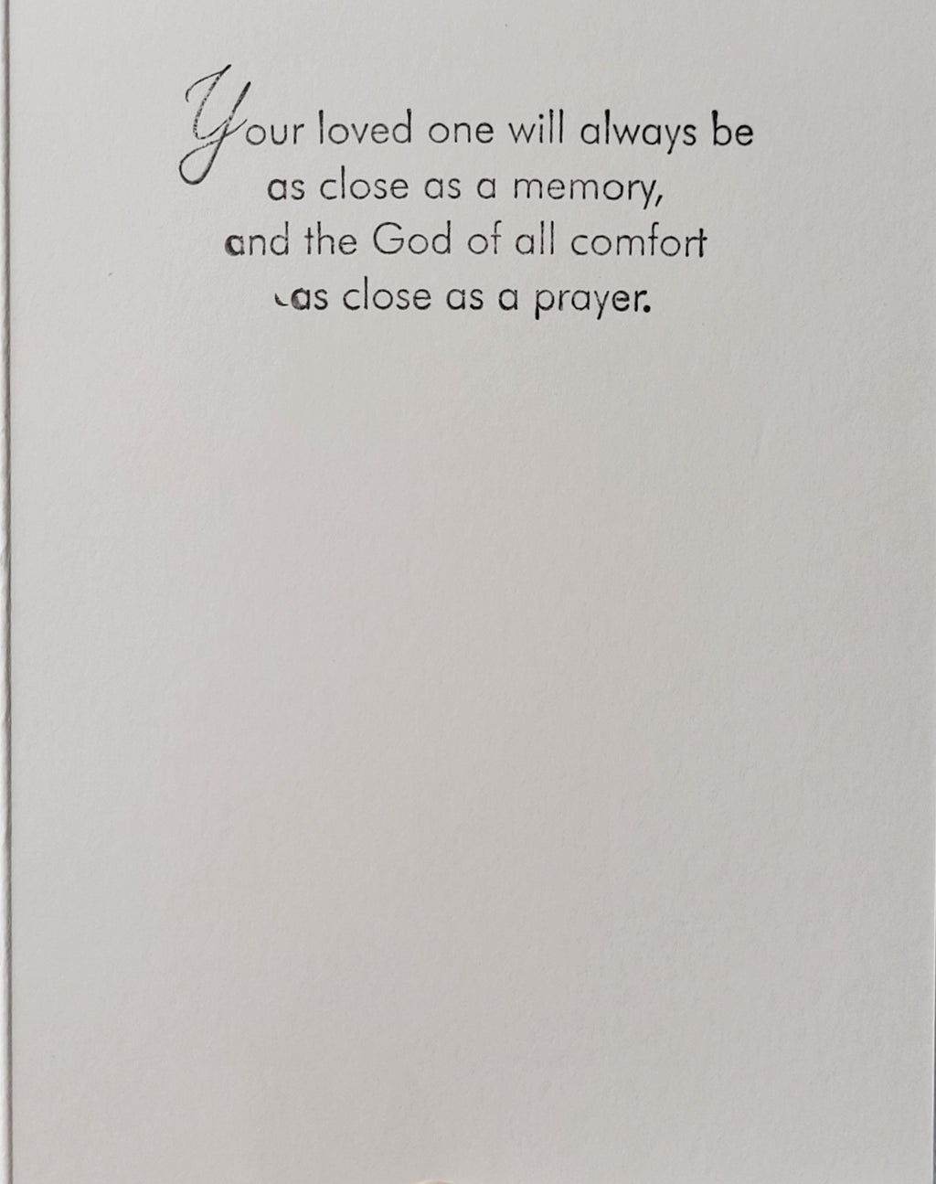 Peace Lily Condolence Card