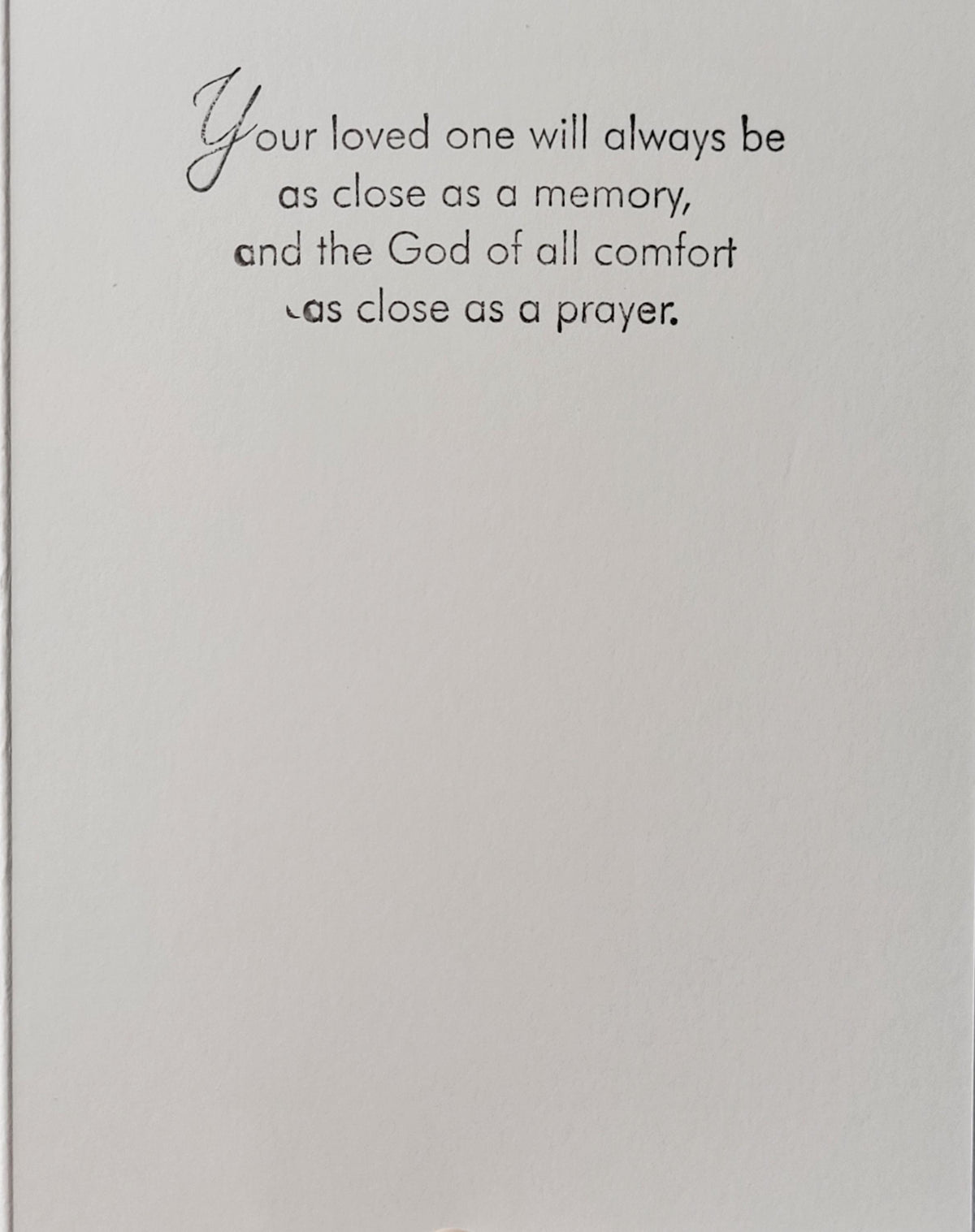 Peace Lily Condolence Card