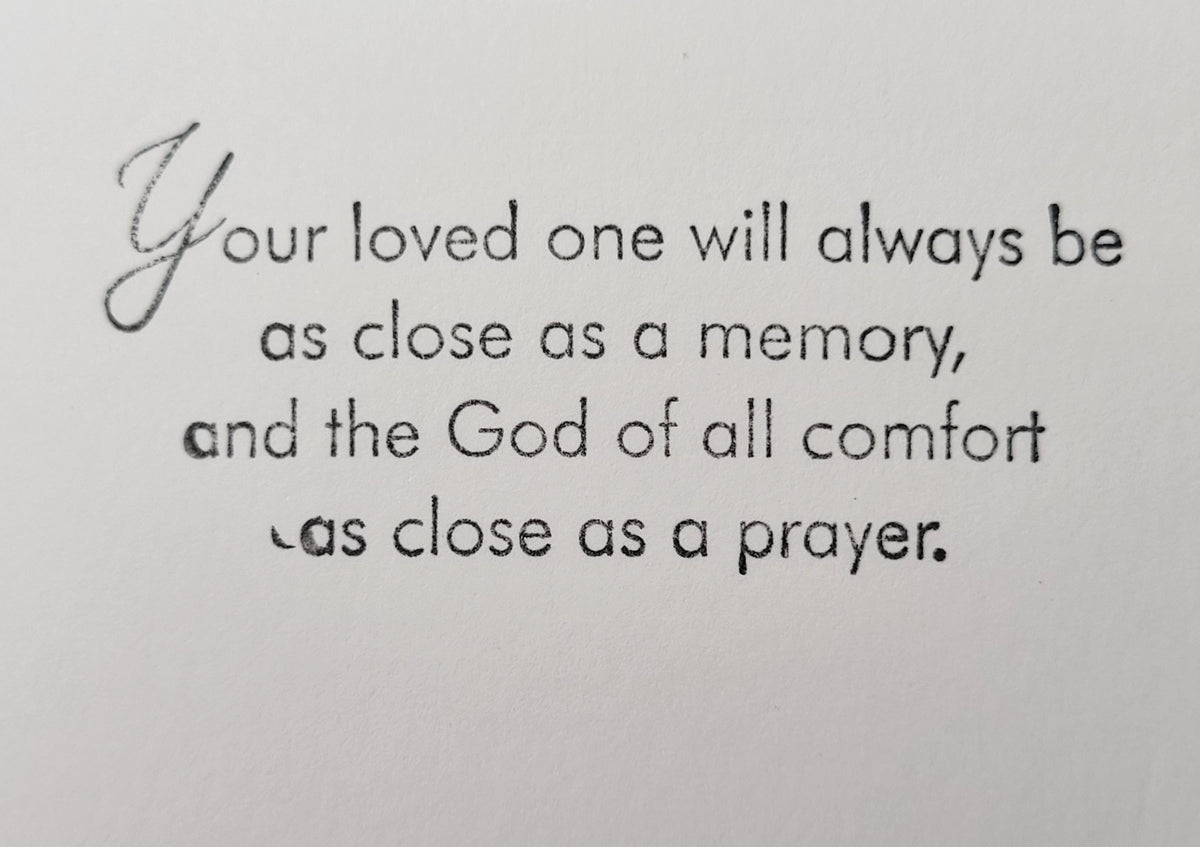 Peace Lily Condolence Card