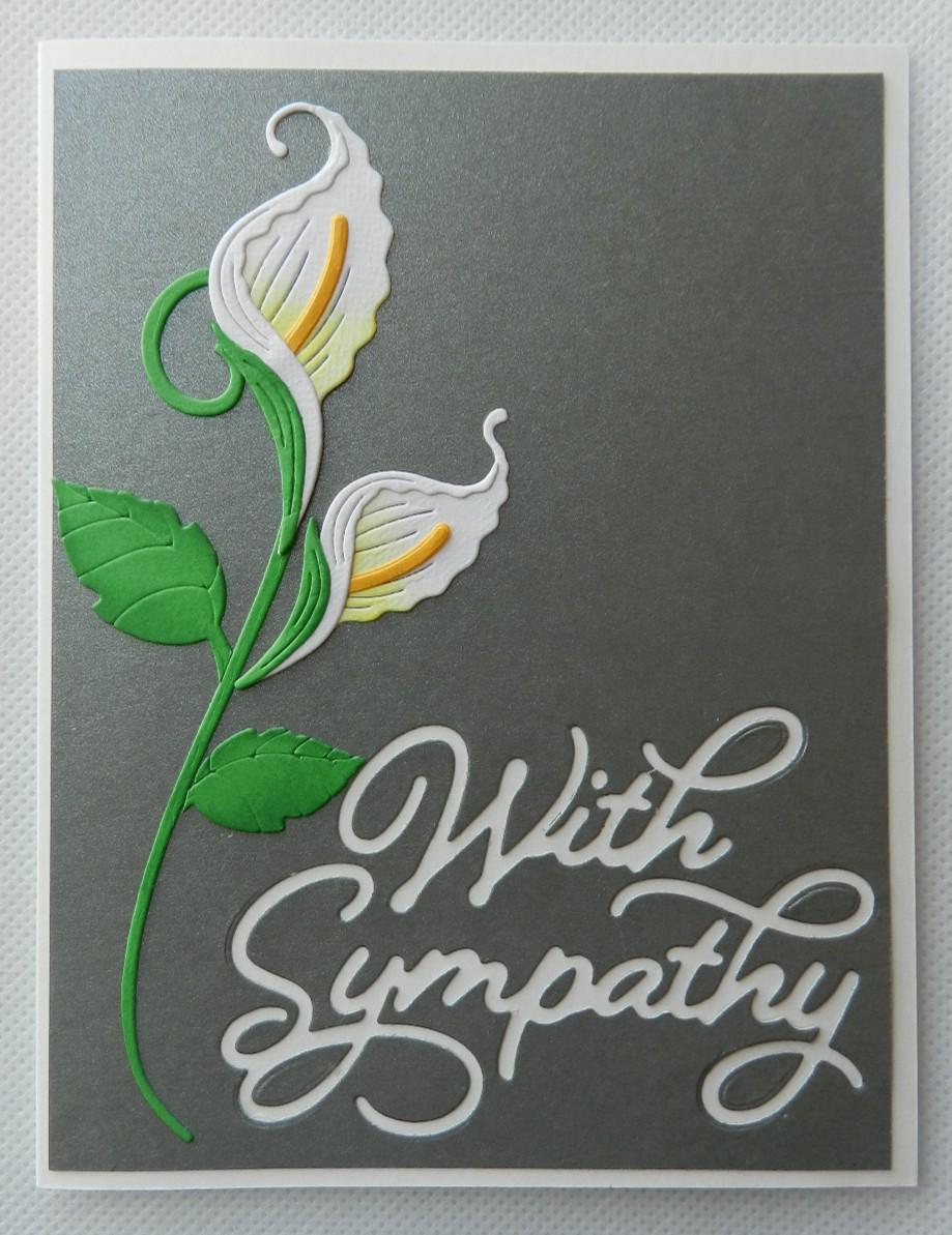 Peace Lily Sympathy Card