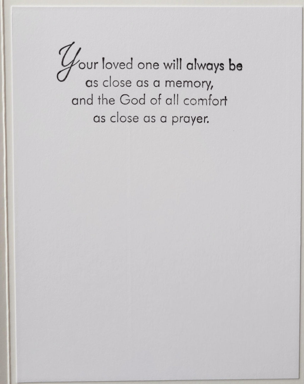 Peace Lily Sympathy Card