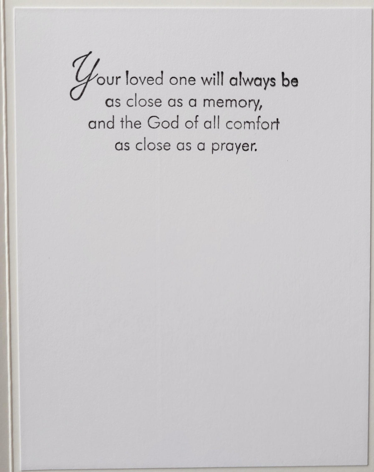 Peace Lily Sympathy Card