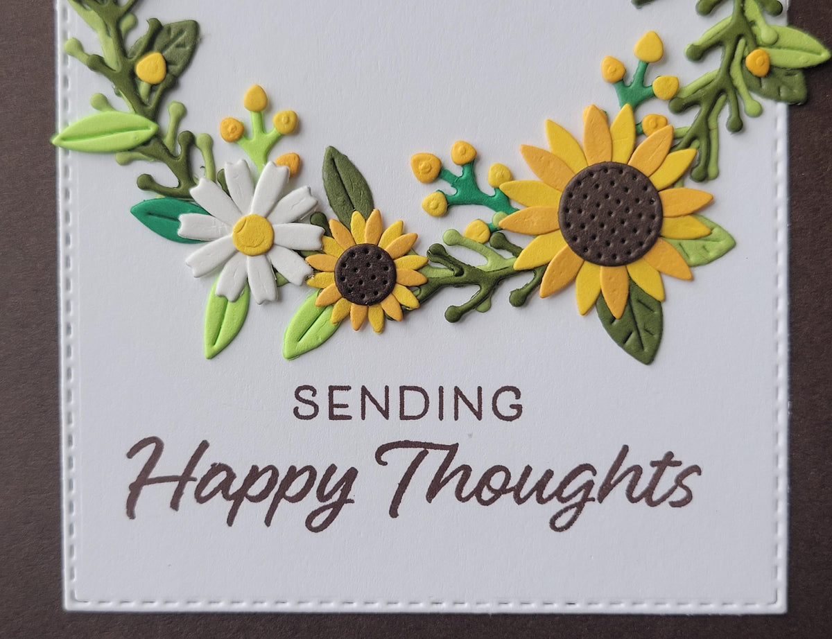 Sunflower Wreath Thinking of You Card