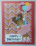 Balloon Fairy/Angel Birthday Handmade Card