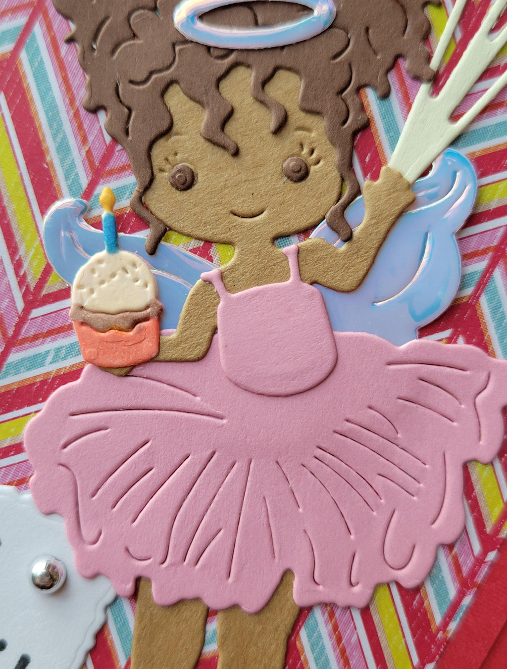 Balloon Fairy/Angel Birthday Handmade Card