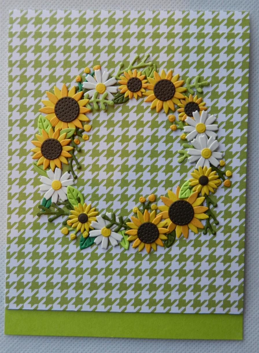 Friendship Sunflower Wreath Card