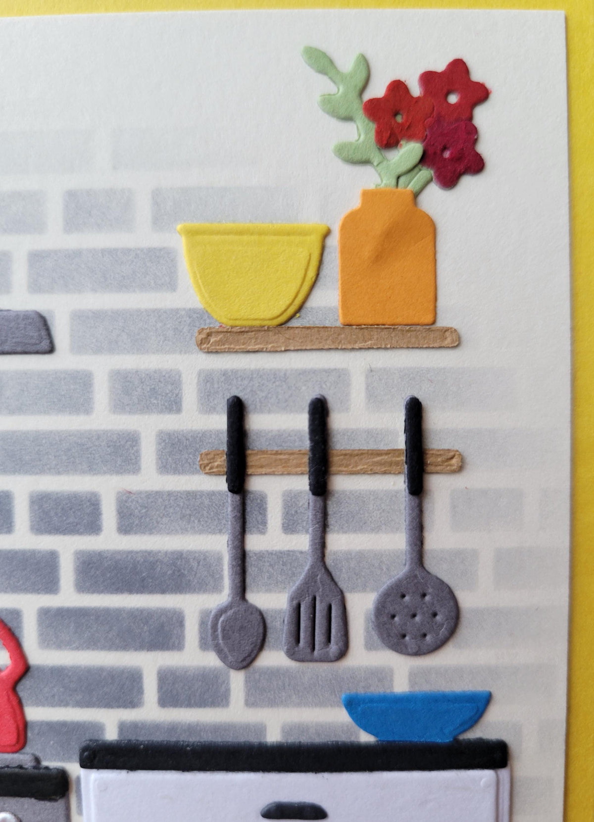 Handmade Kitchen-themed Love Card For Him or Her